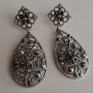 Beautifully Detailed Silver Earrings